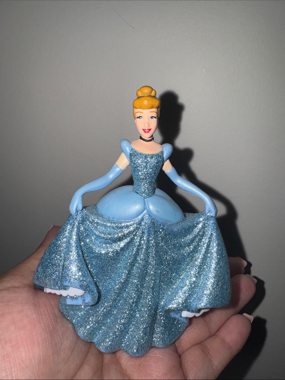 Blue Glitter Princess Figurine
